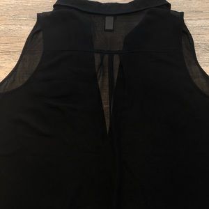 Torrid Sheer Button Down Sleeveless Blouse